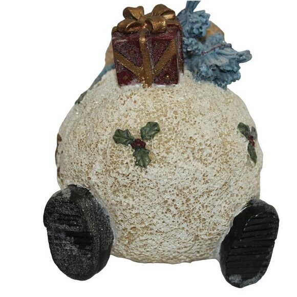 Snowman Tumbling Noel Greeter Sparkling Glitter Resin - Picture 2 of 5